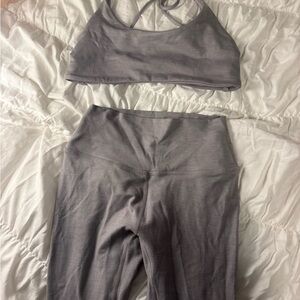 CSB Gray Sports Bra and Leggings Set